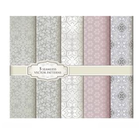 优雅复古花纹墙纸图案集