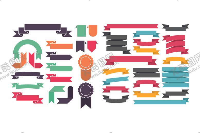 编号：20688104071352226926【酷图网】源文件下载-丝带标签