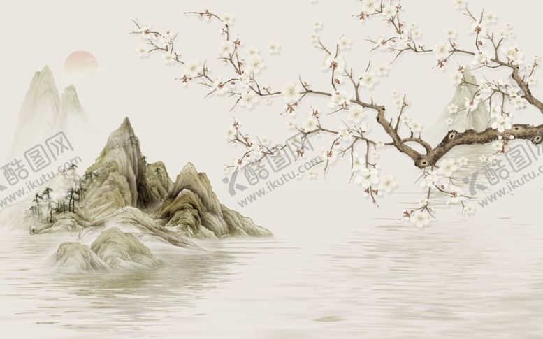 编号：41198909271308142312【酷图网】源文件下载-工笔花鸟背景墙装饰画