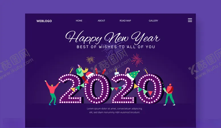 编号：16846906150015052154【酷图网】源文件下载-新年网站登陆页