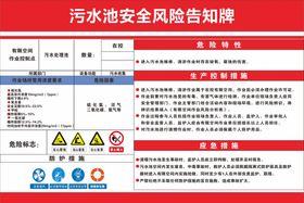 污水池警示牌