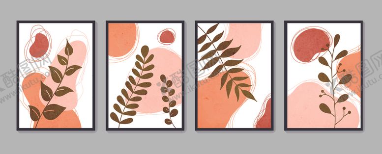 编号：79528510070058521455【酷图网】源文件下载-三幅植物水彩装饰画