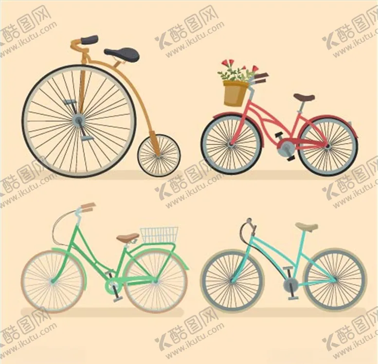 编号：22272905061015441494【酷图网】源文件下载-手绘自行车