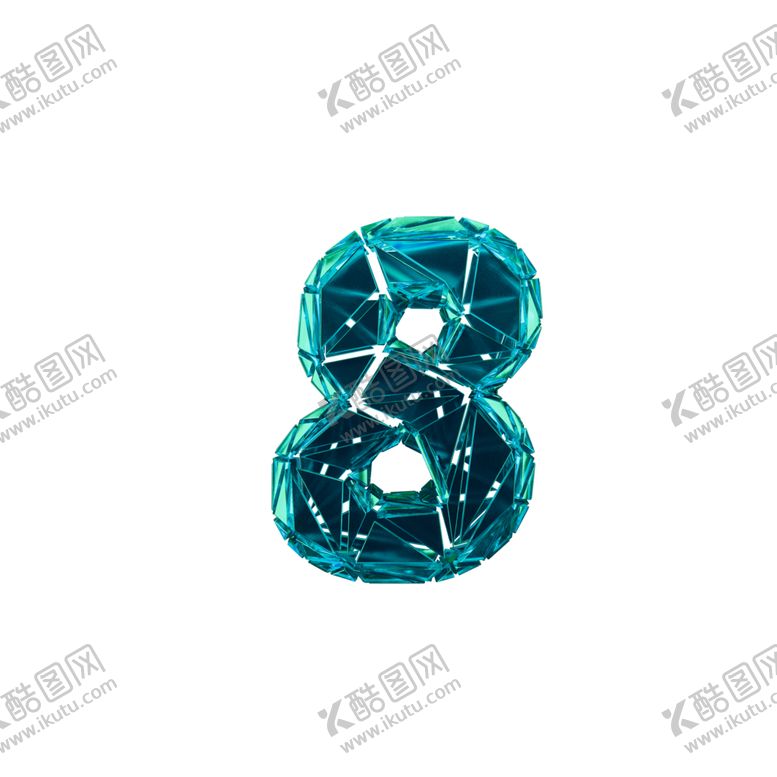 编号：57199607050255059062【酷图网】源文件下载-3D破碎数字8
