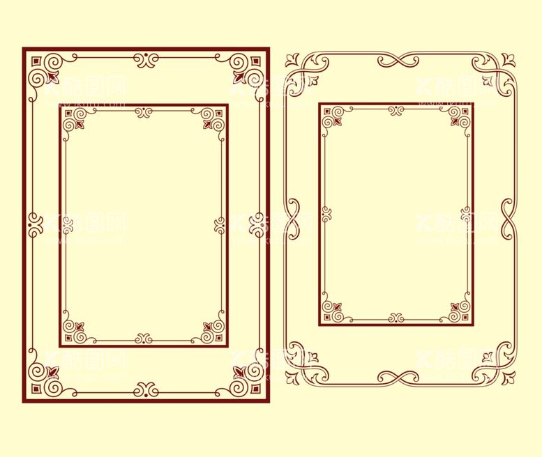 编号：60986612041607549506【酷图网】源文件下载-花纹边框