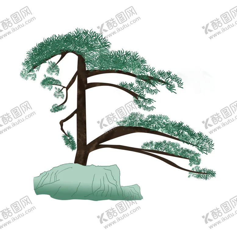 编号：57098306260328283234【酷图网】源文件下载-水墨松树