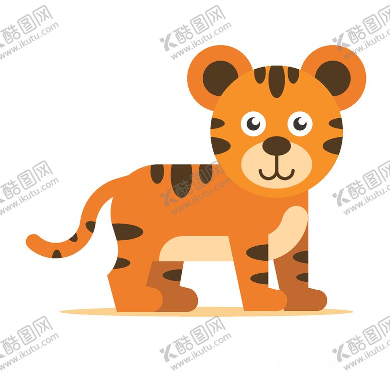 编号：91618209251644266676【酷图网】源文件下载-卡通可爱小老虎