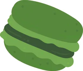 抹茶甜点卡通矢量图绿色