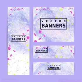 多彩矢量横幅设计模板