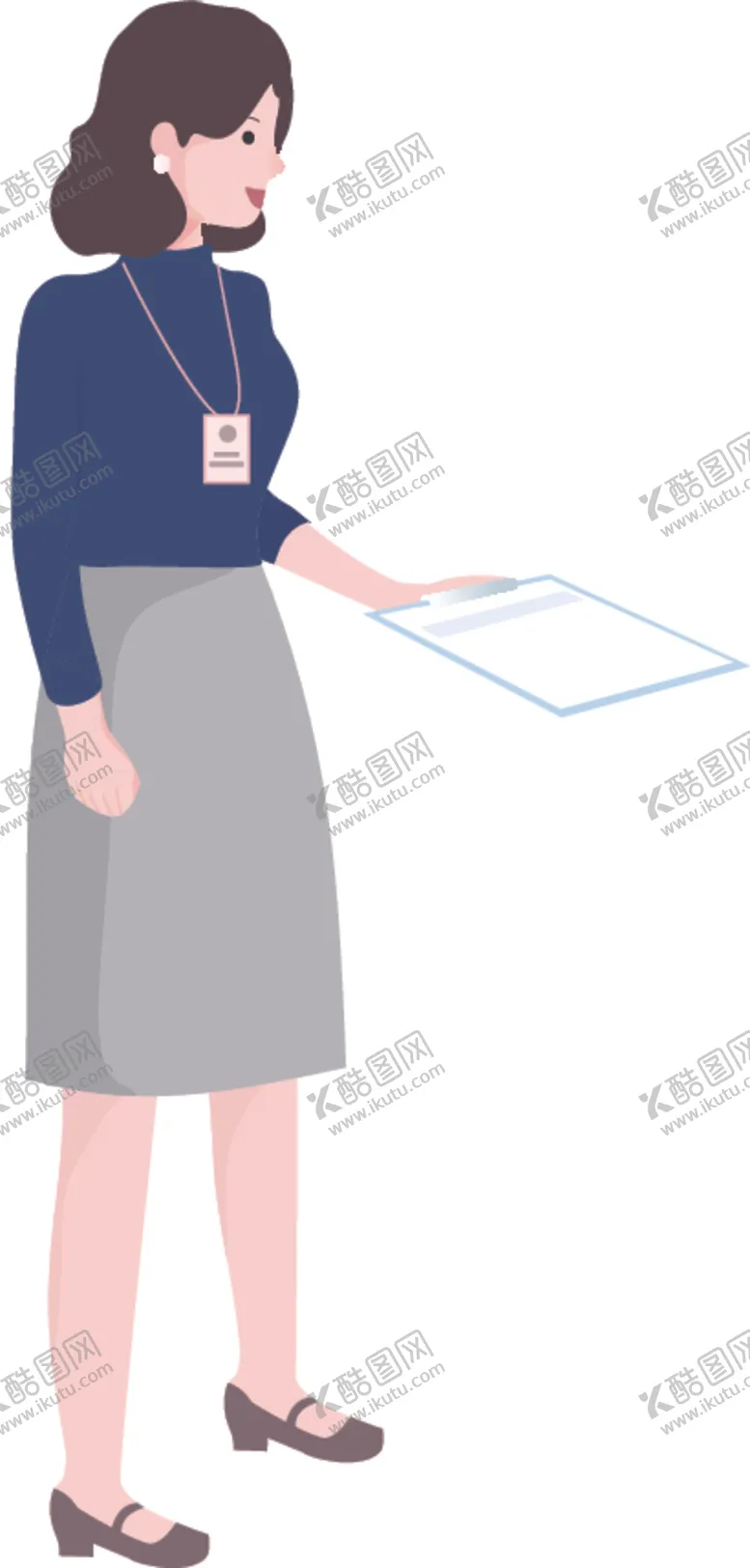 编号：55429501311907346357【酷图网】源文件下载-女人递文件插画