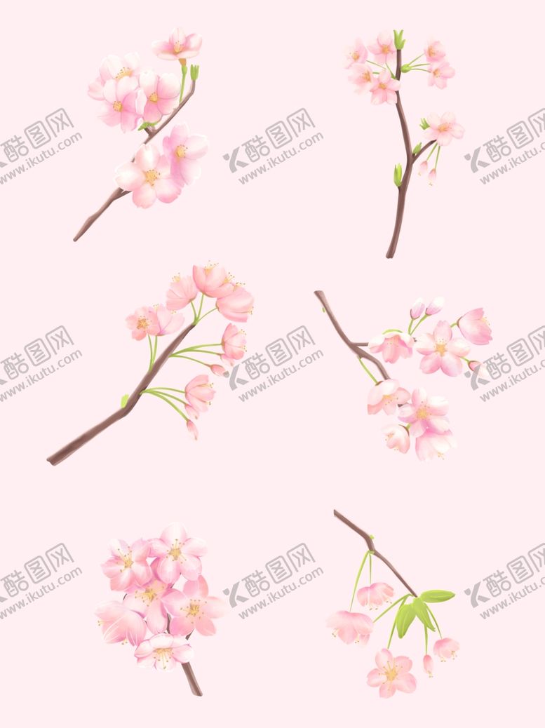编号：22785405160138195500【酷图网】源文件下载-手绘樱花