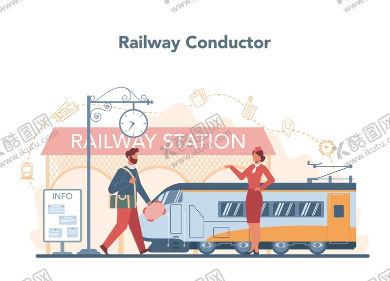 编号：41973309211830395755【酷图网】源文件下载-铁路导体概念图矢量