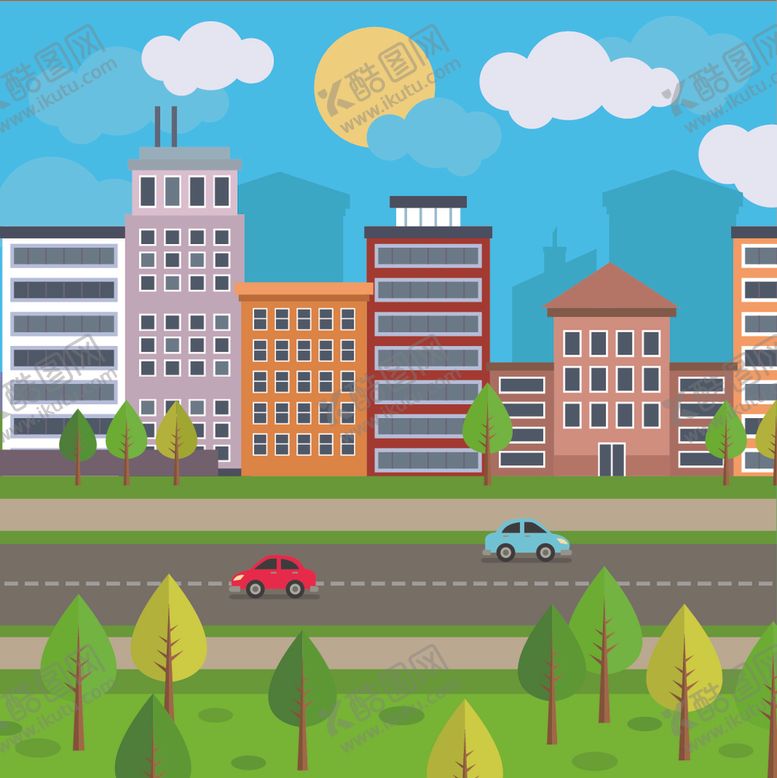 编号：85123906270734232261【酷图网】源文件下载-城市插画