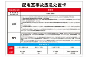 配电室事故应急处置卡