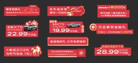 汽车新年手举牌