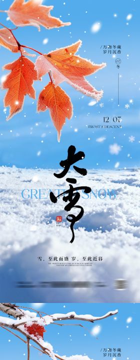 大雪节气创意海报