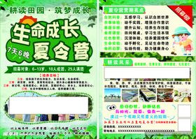 生命成长主题夏令营宣传