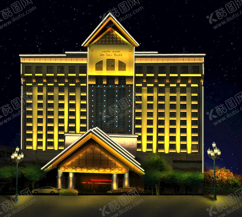 编号：07189309160700505689【酷图网】源文件下载-酒店亮化灯光建筑夜景规划