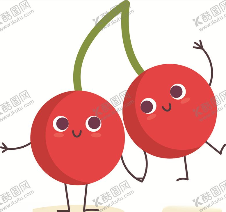 编号：54759109171356571290【酷图网】源文件下载-矢量图红色可爱樱桃