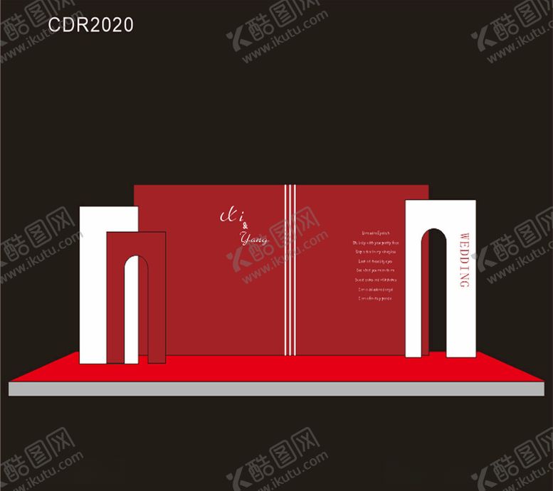 编号：66686312121421291414【酷图网】源文件下载-红色婚礼