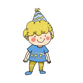 卡通儿童形象扁平插画足球幼