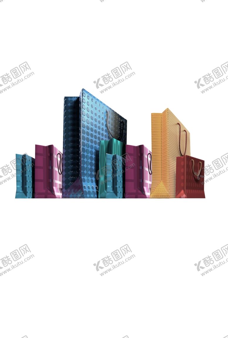 编号：13620009201604078988【酷图网】源文件下载-购物袋楼体