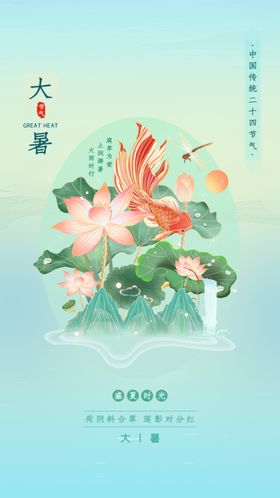 大暑节气海报