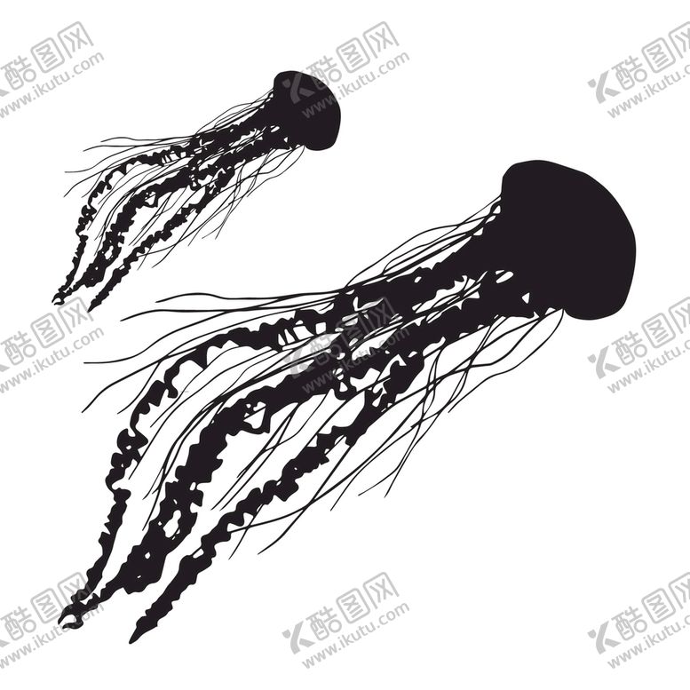 编号：73485009161512180518【酷图网】源文件下载-水母剪影