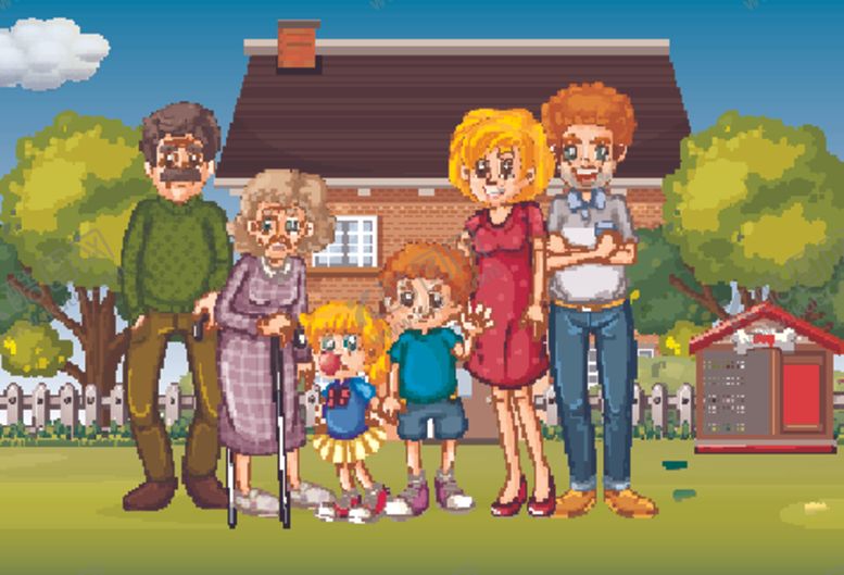 编号：88118510120020055441【酷图网】源文件下载-卡通家庭人物