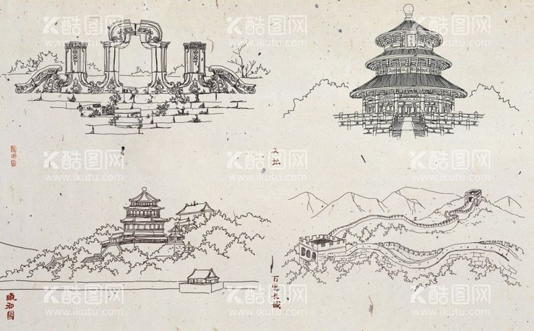 编号：14429011280226094063【酷图网】源文件下载-建筑线稿