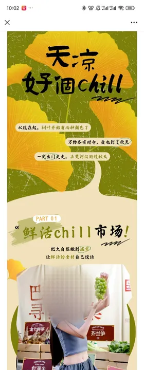 秋季chill活动全攻略长图专题设计