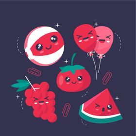 可爱手绘美食