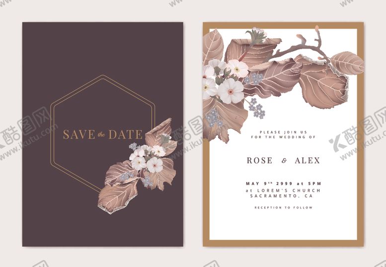 编号：33619710020732349787【酷图网】源文件下载-鲜花邀请函