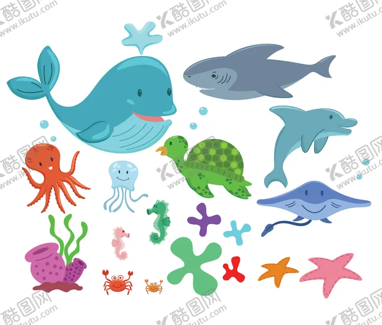 编号：98717810271637145982【酷图网】源文件下载-海洋生物 
