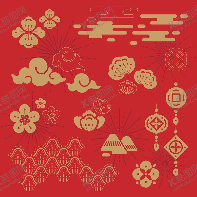 编号：63109507050500074410【酷图网】源文件下载-牛新年展板背景