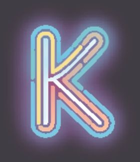 霓虹灯字母K