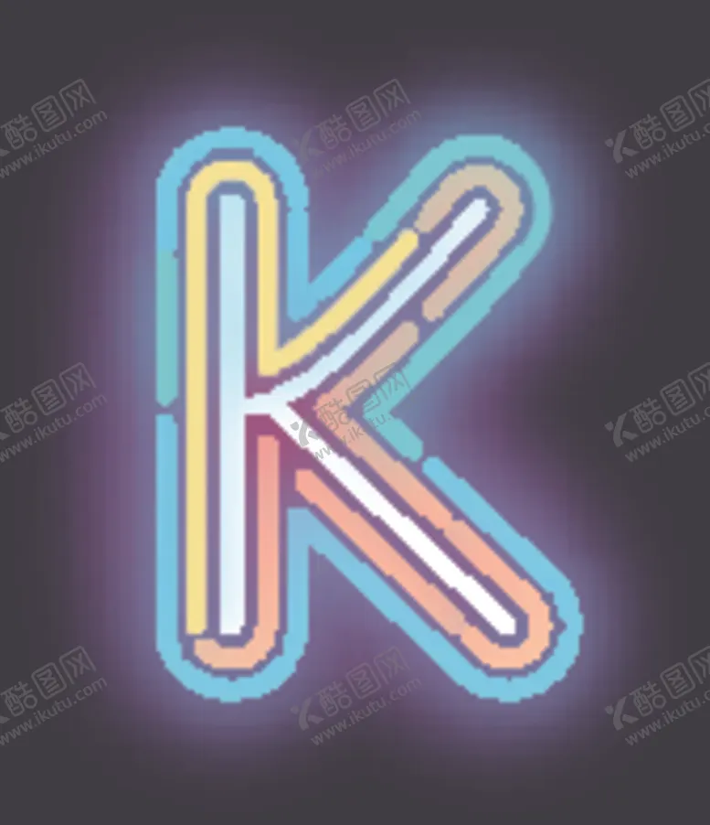 编号：62741406260353332277【酷图网】源文件下载-霓虹灯字母K
