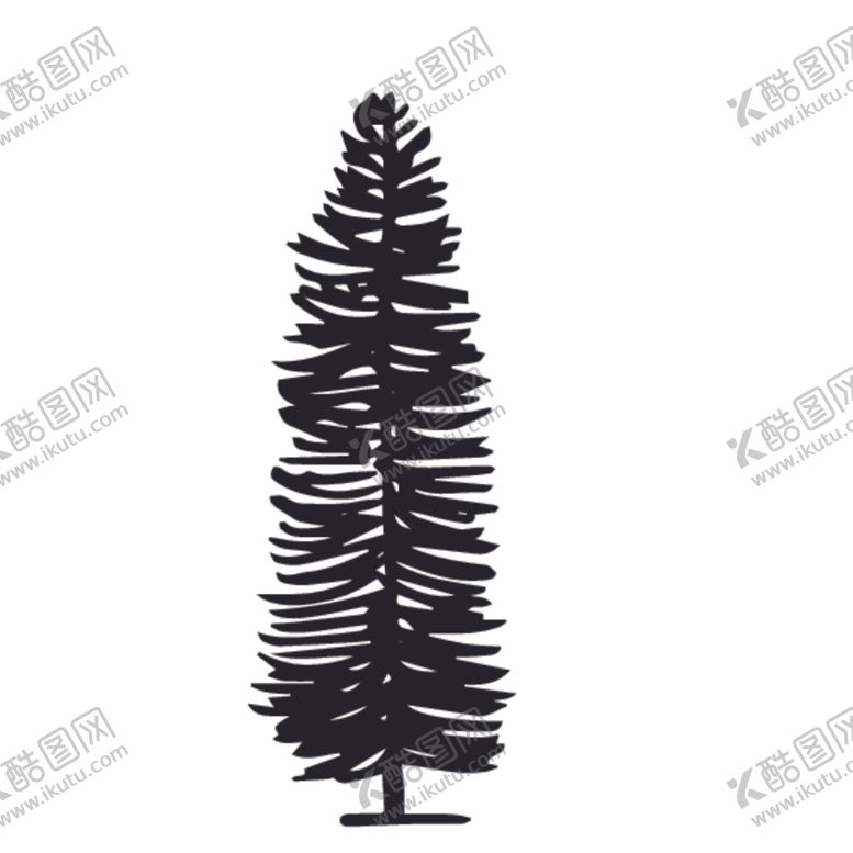 编号：71056210270052028066【酷图网】源文件下载-植物树木剪影