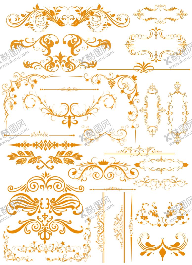 编号：98917010112158085064【酷图网】源文件下载-欧式边框线条边框