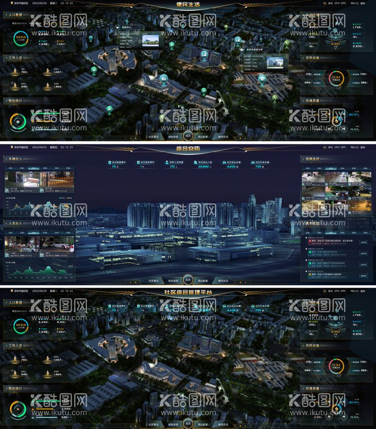 编号：42862111250118413950【酷图网】源文件下载-社区综合管理平台UI设计