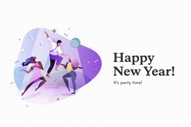 国外海报简洁折页设计几何