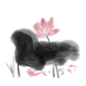 荷花素材插画立夏背景立夏海报