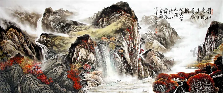 编号：80594609290911276514【酷图网】源文件下载-水墨山水背景