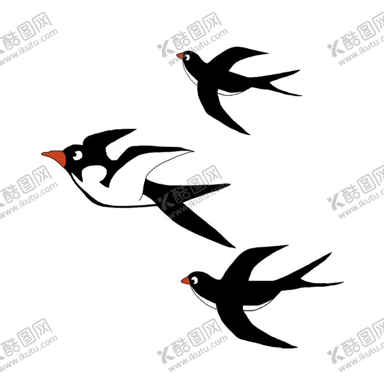 编号：86344604170753498838【酷图网】源文件下载-手绘春天的燕子插画