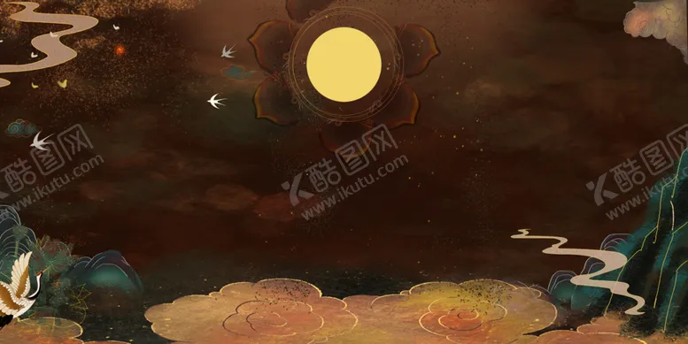 编号：75428112241919005170【酷图网】源文件下载-敦煌月亮风光岩彩背景
