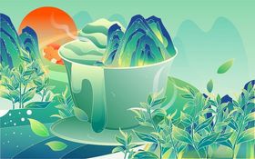 杯中山水景自然意趣浓