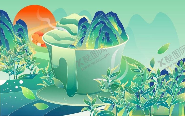 编号：51368109281952144271【酷图网】源文件下载-杯中山水景自然意趣浓