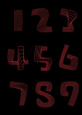 线条数字