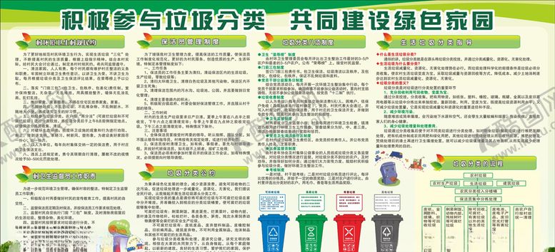 编号：58774006190813177871【酷图网】源文件下载-垃圾分类村规民约画面
