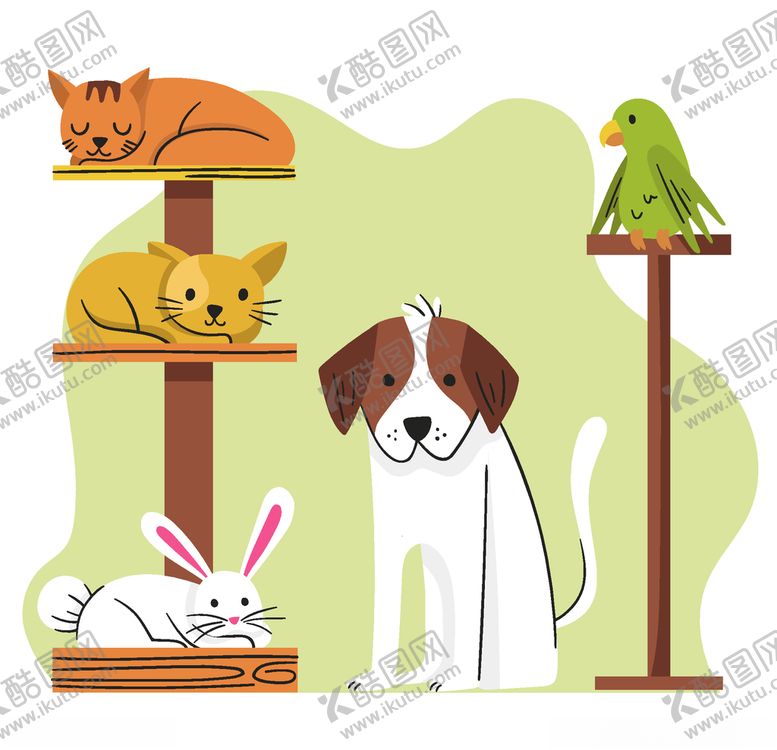 编号：88811009261058342949【酷图网】源文件下载-矢量可爱宠物